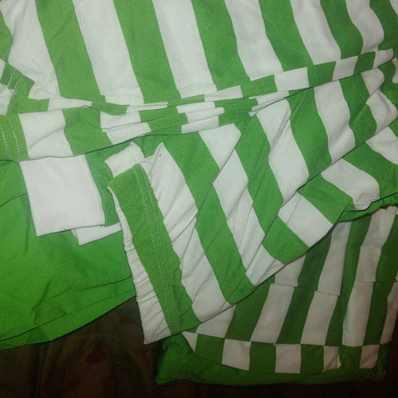 Matching Green Striped Winter Christmas Family Pajamas PJs Mix & Match - Picture 12 of 13